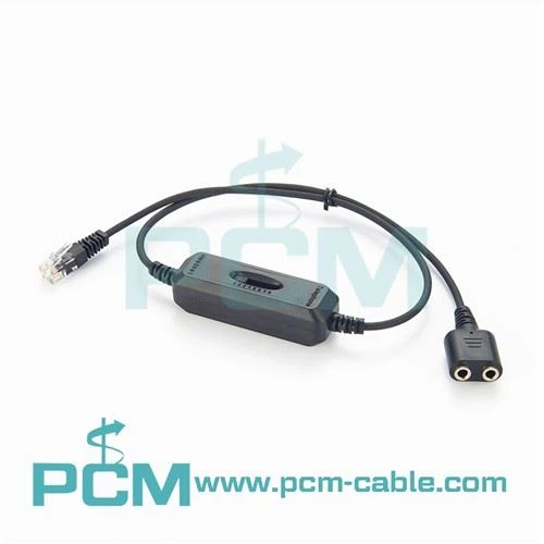 हेडसेट डुअल 3.5mm से RJ9 प्लग अडैप्टर