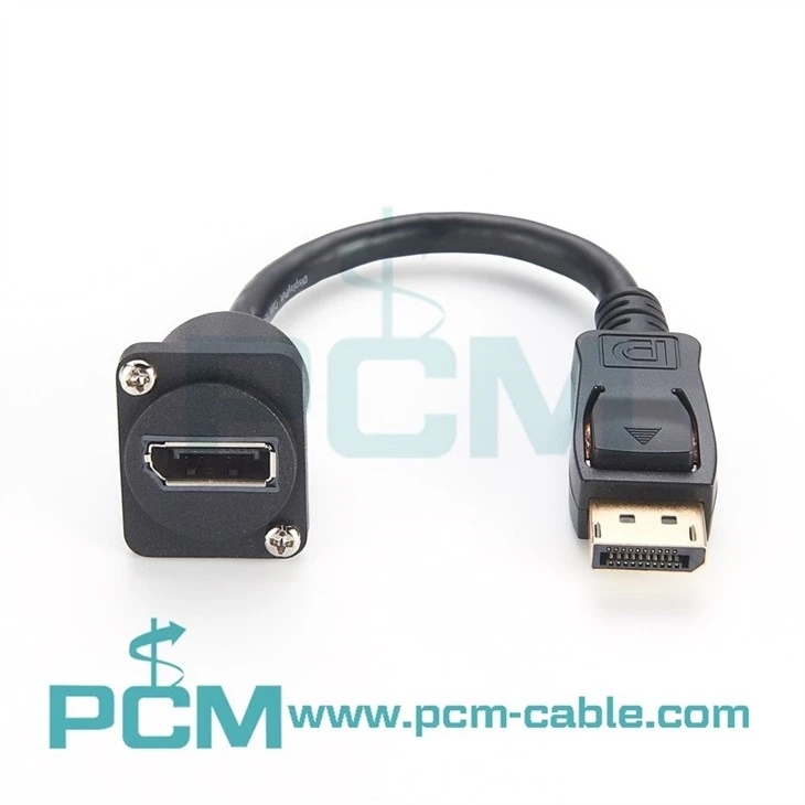Displayport Feed Through Cable D-Shape Housing