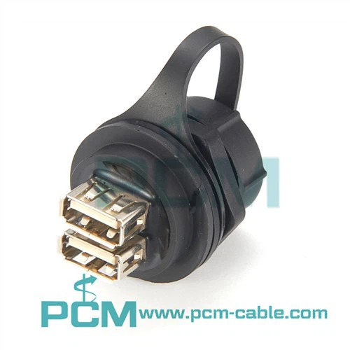 एविएशन प्लग वॉटरप्रूफ कनेक्टर USB2.0 सॉकेट