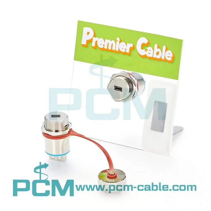 IP67 Industry Panel Micro-USB Female Socket