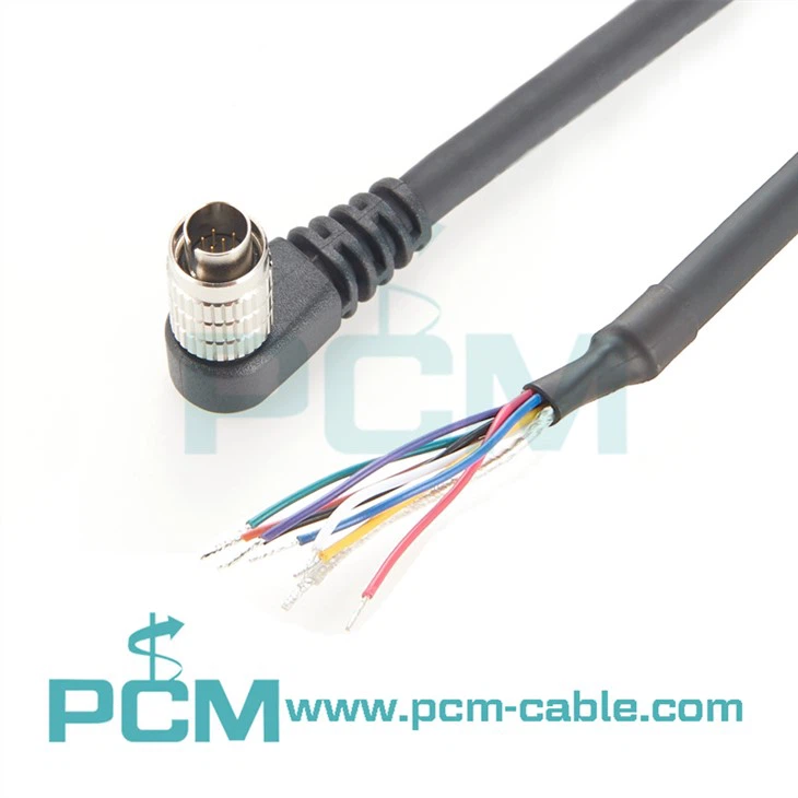 सही कोण के साथ gpio केबल 8 पिन हिरोस HR25 परिपत्र कनेक्टर HR 25-7 tp -8 p