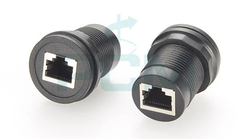 10P10C RJ48 RJ50 straight-through connector Pass Through Connector bulkhead connector 10P10C RJ48 RJ50 straight-through connector Pass Through Connector bulkhead connector