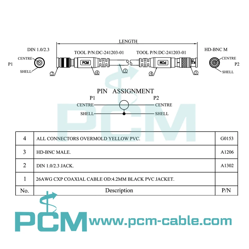 HD Micro BNC to Din 10 23 CoaXPress cable HD Micro BNC to Din 10 23 CoaXPress cable