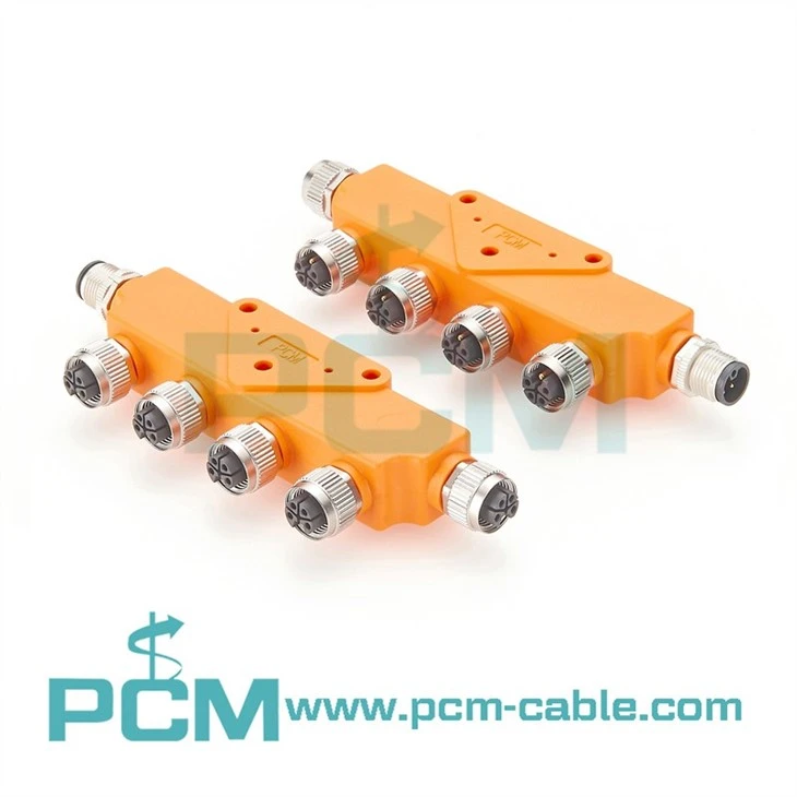 M12 L Code Junction Box Profinet Power Splitter