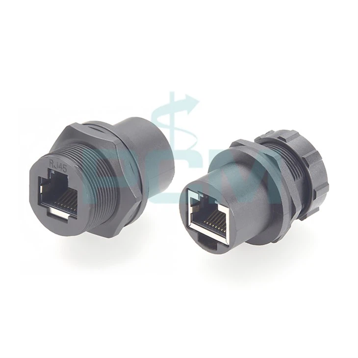M20 IP67 वॉटरप्रूफ RJ45 फ़ीड-थ्रू कपलर