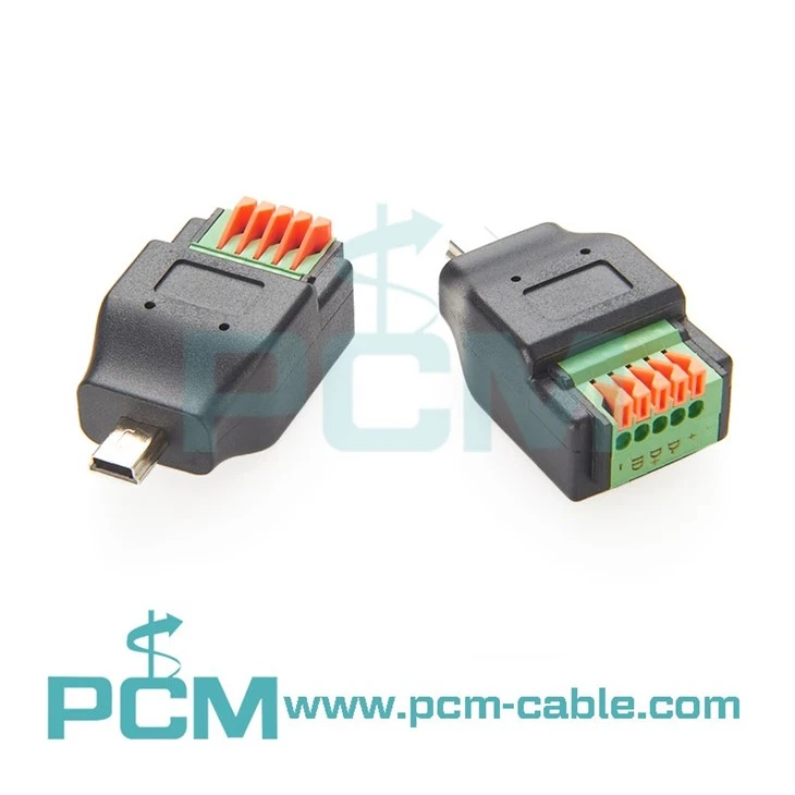 Mini USB to terminal block adapter