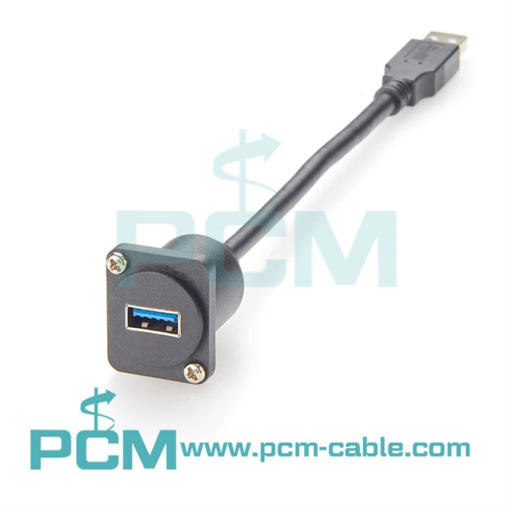 USB 3.0 Feedthrough Panel Mount Connector