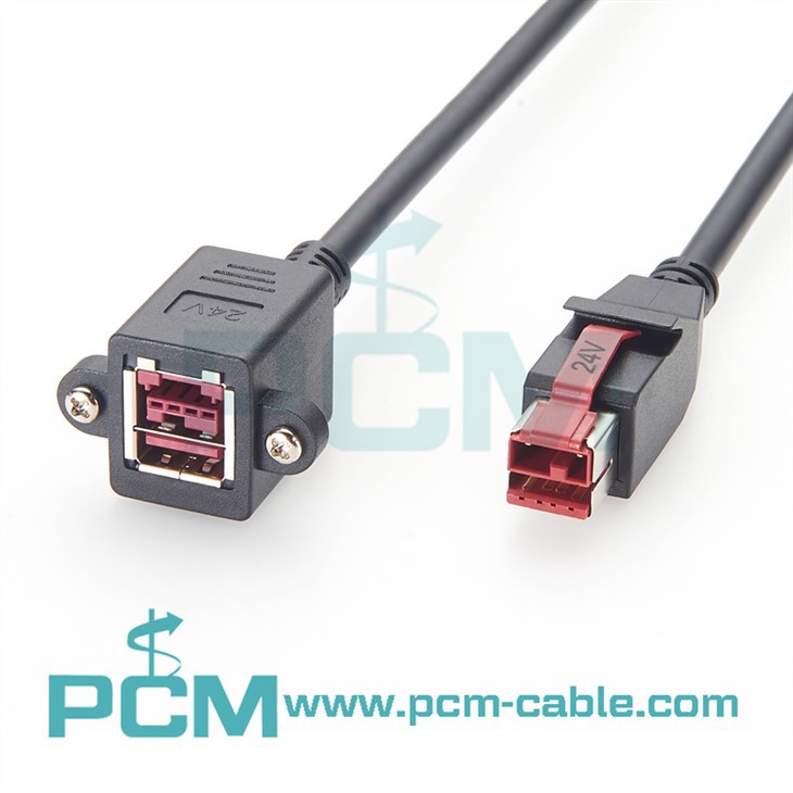 पैनल माउंट संचालित यूएसबी एक्सटेंशन केबल 24V