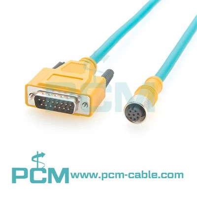 I/O मॉड्यूल केबल M 12 8 पिन टू DB15
