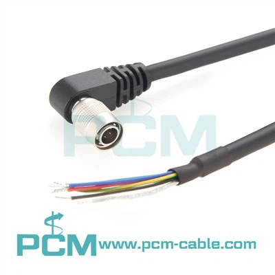 दाएं कोण HR10A -7 p -6 p औद्योगिक कैमरा ट्रिगर केबल